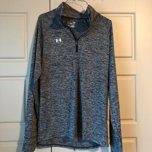 Heather grey quarter zip UA top
